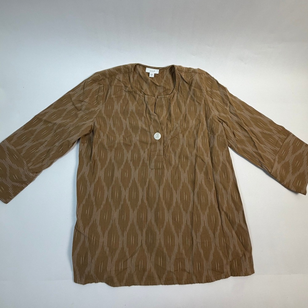 Pure J.Jill Cotton Ikat Diamond Tunic Top XS
